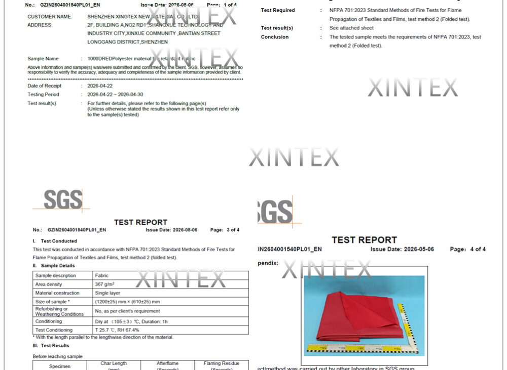 `ire retardant textile`，`fireproof fabric`，`NFPA 701‑2023`，`industrial safety fabric`，`fire resistant tarp`